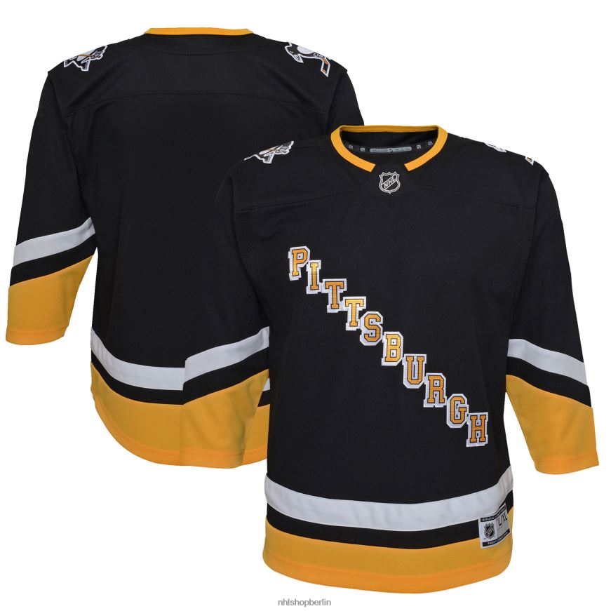 Jugend NHL Schwarzes alternatives Premier-Trikot der Pittsburgh Penguins 2021/22 Kleidung BF680T1100