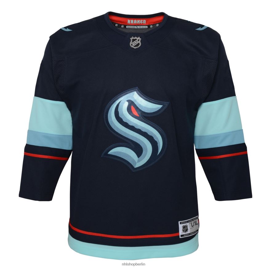 Jugend NHL Seattle Kraken Marineblaues Heim-Premier-Trikot Kleidung BF680T519