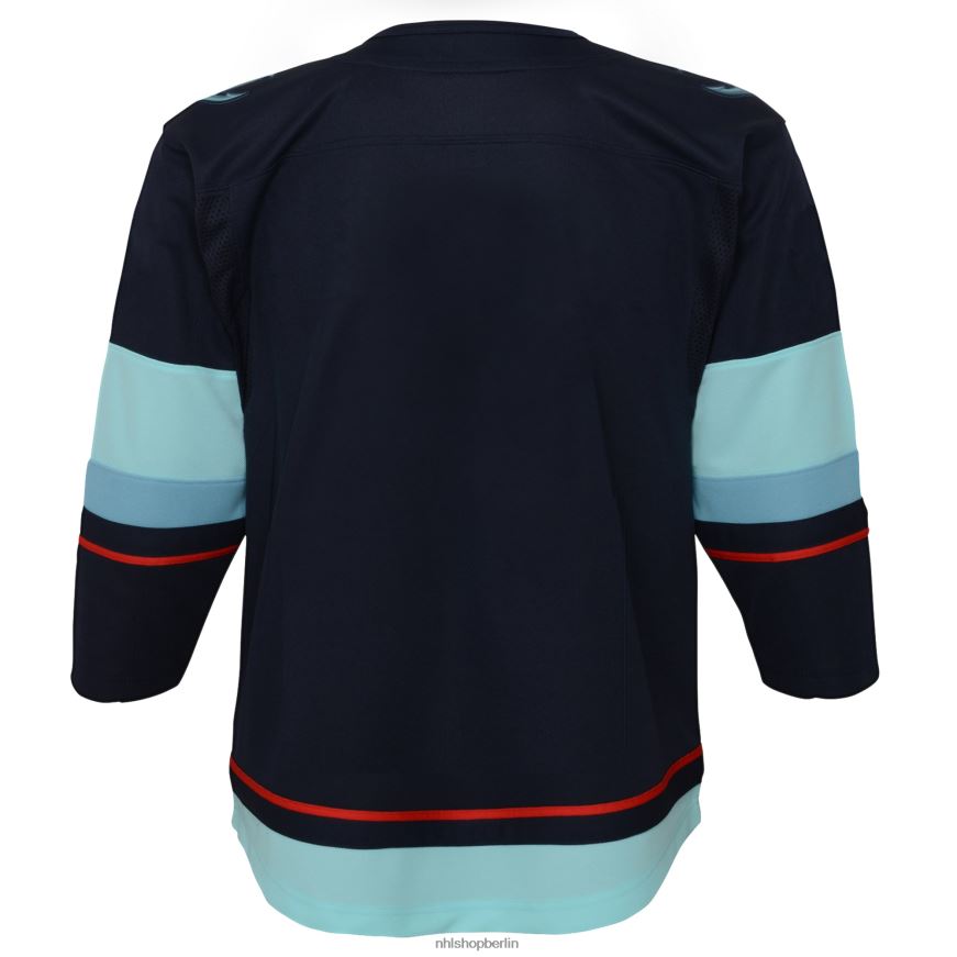 Jugend NHL Seattle Kraken Marineblaues Heim-Premier-Trikot Kleidung BF680T519