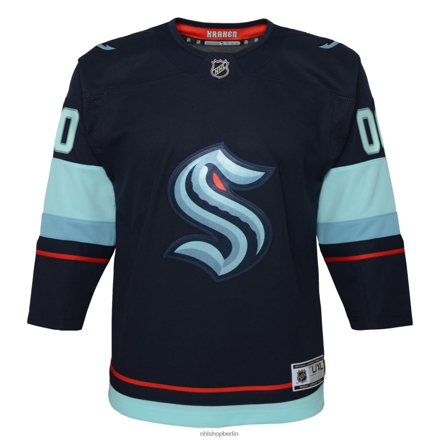 Jugend NHL Seattle Kraken Navy Home Premier Custom Trikot Kleidung BF680T217