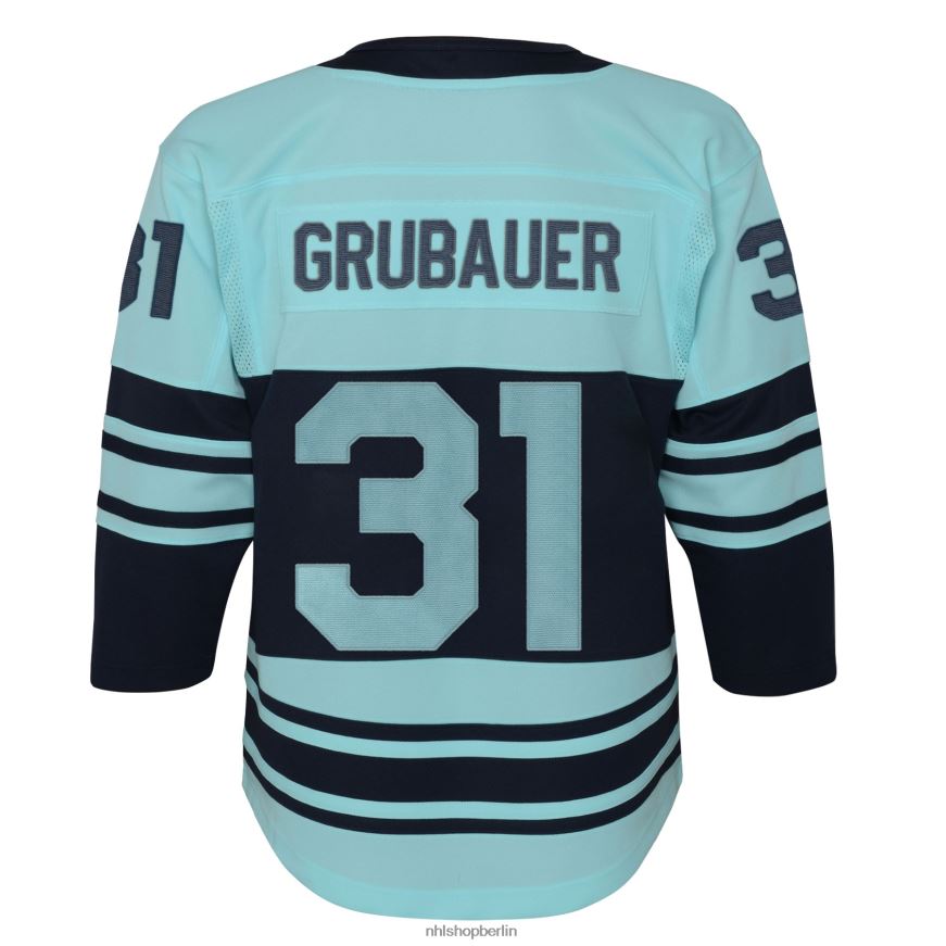 Jugend NHL Seattle Kraken Philipp Grubauer Teal Special Edition 20 Premier-Spieler-Trikot Kleidung BF680T787