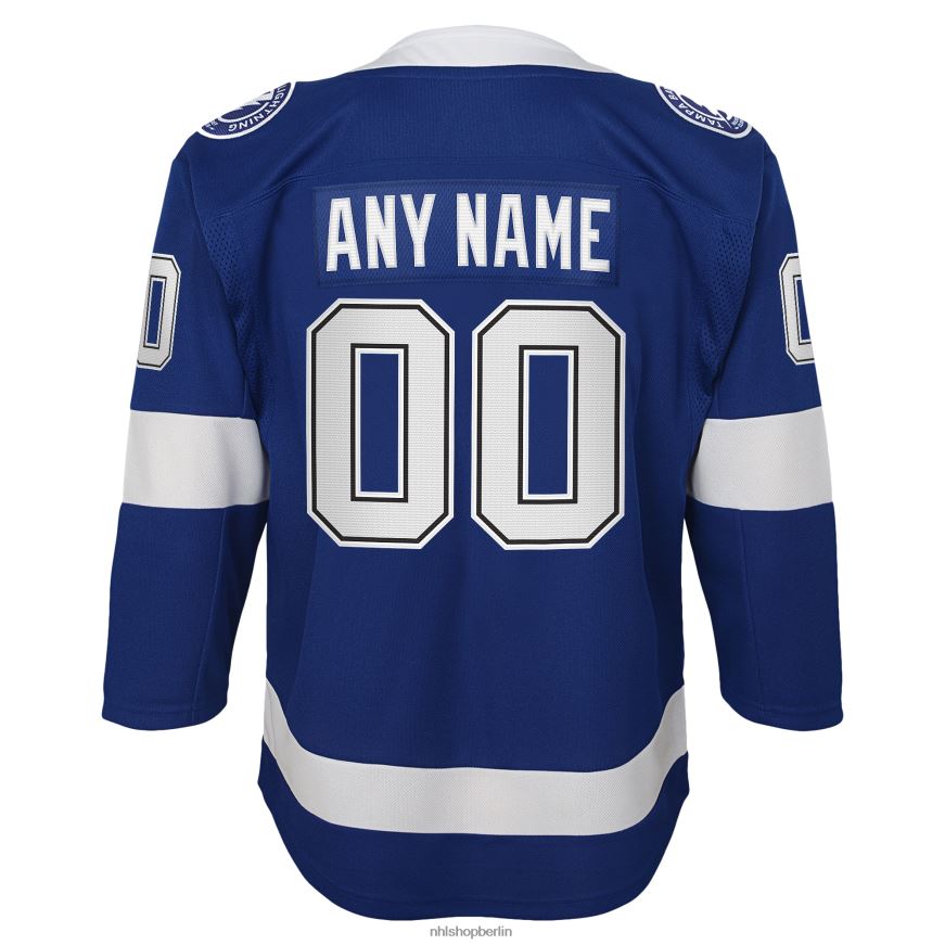 Jugend NHL Tampa Bay Lightning Blue Home Custom Premier Trikot Kleidung BF680T218