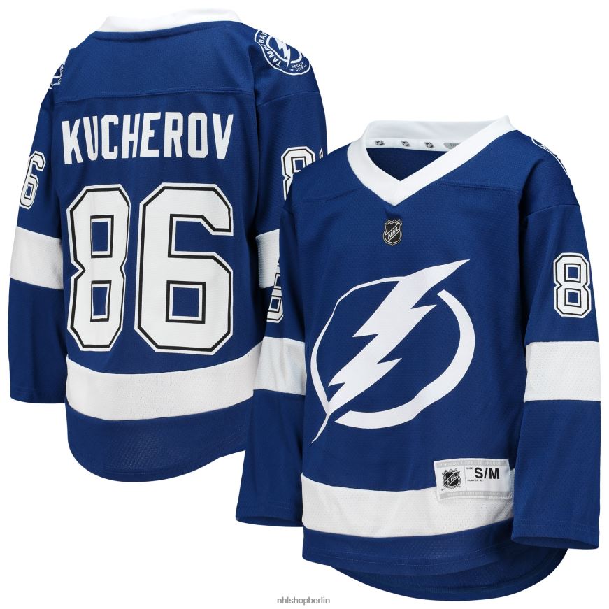 Jugend NHL Tampa Bay Lightning Nikita Kucherov blaues Heim-Replika-Spielertrikot Kleidung BF680T193