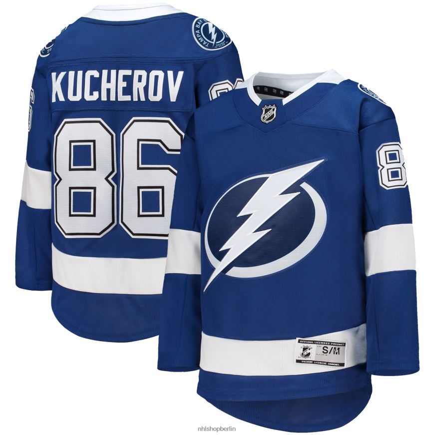 Jugend NHL Tampa Bay Lightning Nikita Kucherov blaues Home-Premier-Spieler-Trikot Kleidung BF680T682