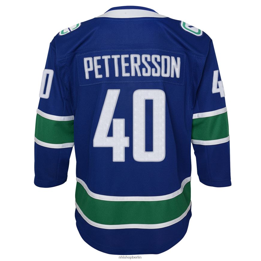 Jugend NHL Vancouver Canucks Elias Pettersson blaues 2019/20 Premier-Spieler-Heimtrikot Kleidung BF680T1798