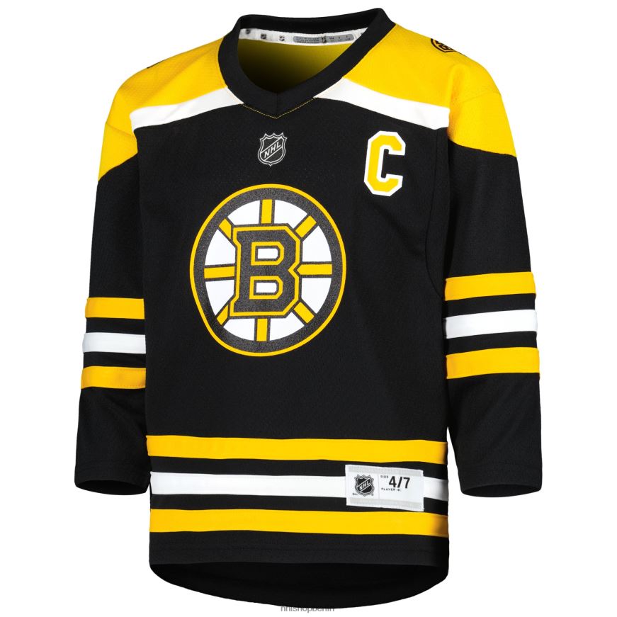 Jugend NHL Vorschul-Boston-Bruins-Patrice-Bergeron-schwarzes Replika-Spielertrikot Kleidung BF680T95