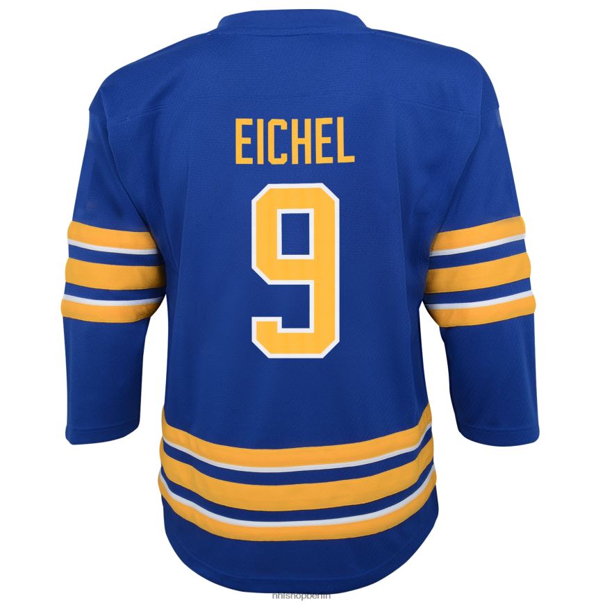 Jugend NHL Vorschul-Buffalo Sabres Jack Eichel Royal Home Replica-Spielertrikot Kleidung BF680T1251