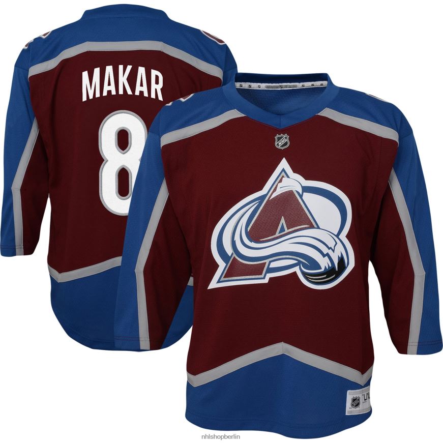 Jugend NHL Vorschul-Colorado-Avalanche-Cale-Makar-Burgunder-Replik-Spielertrikot Kleidung BF680T646