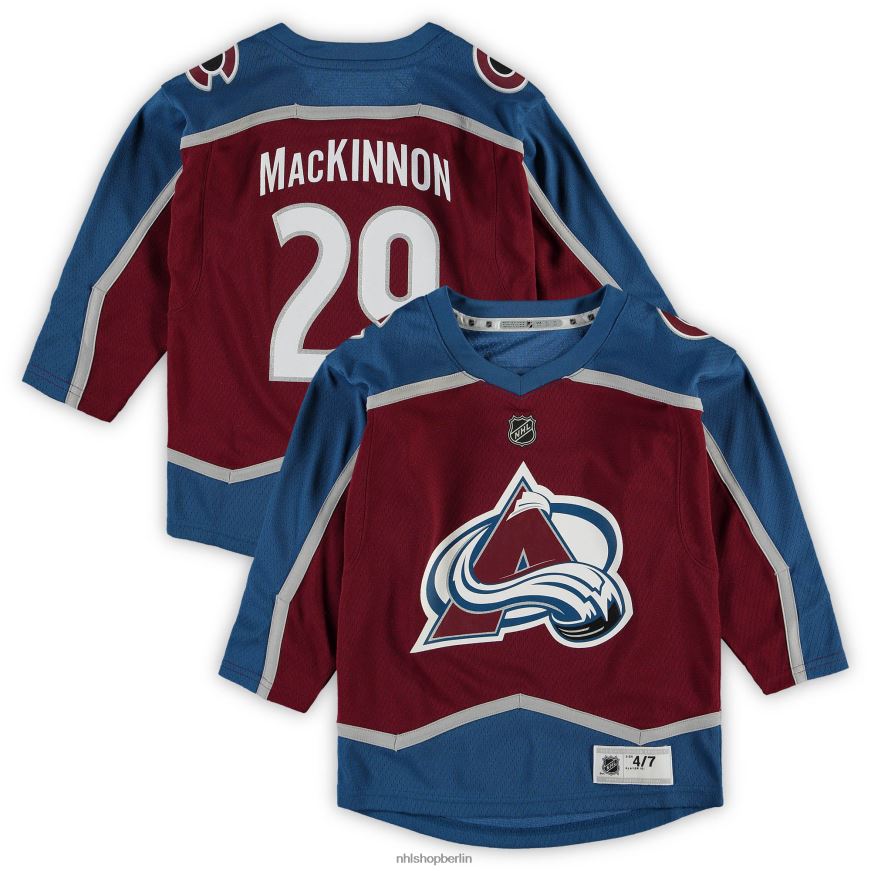 Jugend NHL Vorschul-Colorado-Avalanche-Nathan-Mackinnon-Burgunder-Heim-Replik-Spielertrikot Kleidung BF680T274