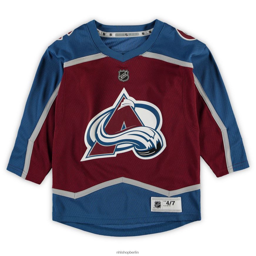 Jugend NHL Vorschul-Colorado-Avalanche-Nathan-Mackinnon-Burgunder-Heim-Replik-Spielertrikot Kleidung BF680T274