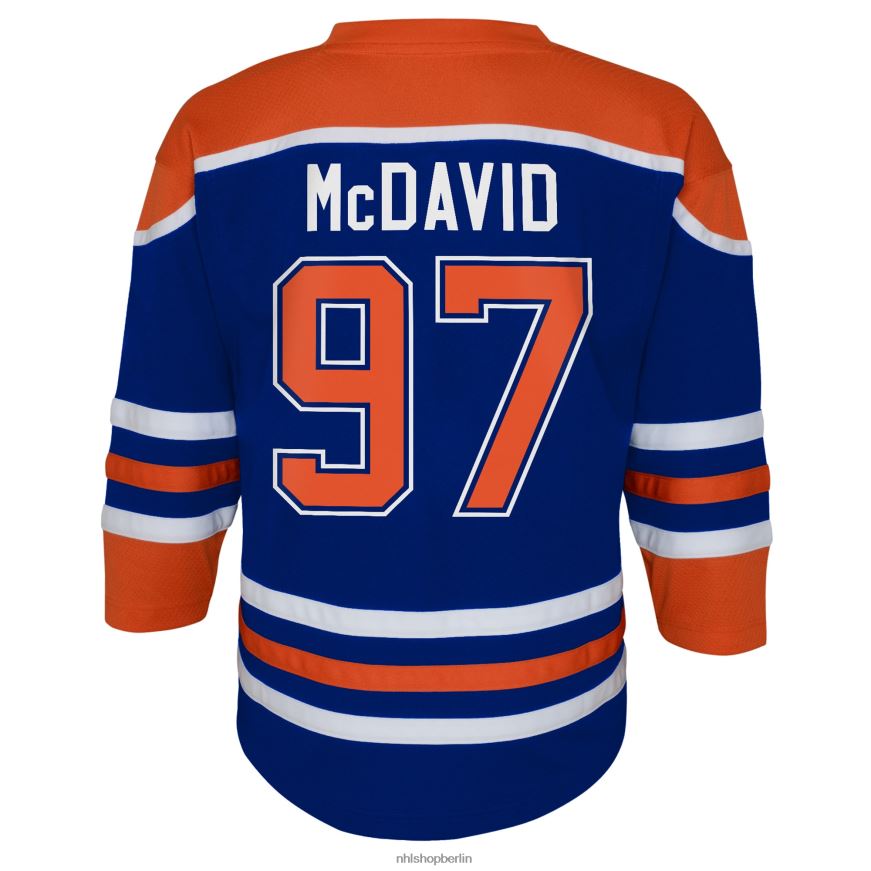 Jugend NHL Vorschul-Edmonton Oilers Connor McDavid Royal Home Replika-Spielertrikot Kleidung BF680T289