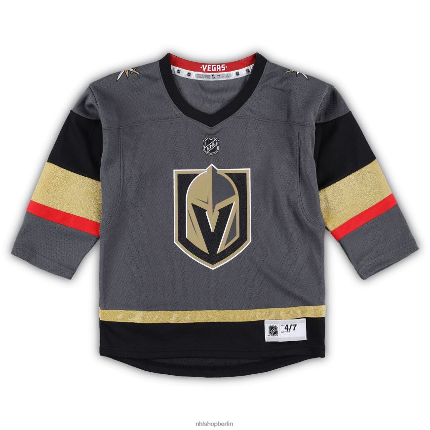 Jugend NHL Vorschul-Heim-Replik-Trikot der Vegas Golden Knights in Grau 2022/23 Kleidung BF680T664