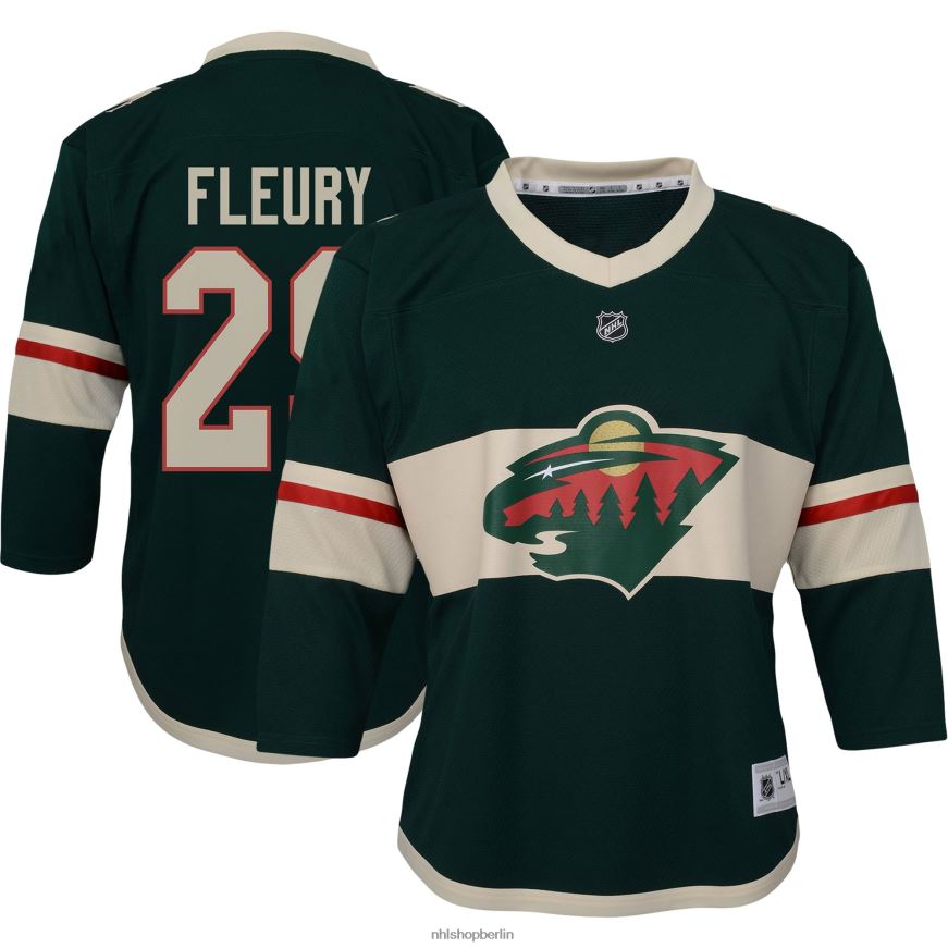 Jugend NHL Vorschul-Minnesota-Wild-Spielertrikot in Grün von Marc-Andre Fleury Kleidung BF680T495