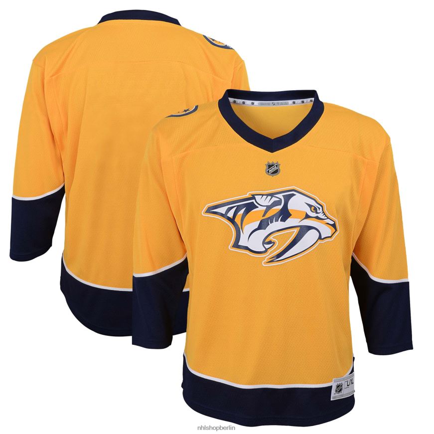 Jugend NHL Vorschul-Nashville-Predators-Gold-Heim-Replika-Trikot Kleidung BF680T1962