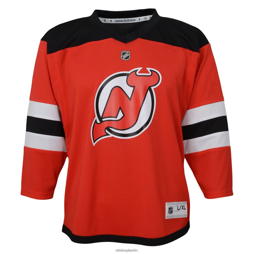 Jugend NHL Vorschul-New-Jersey-Devils-Jack-Hughes-Rot-Heim-Replik-Spielertrikot Kleidung BF680T615