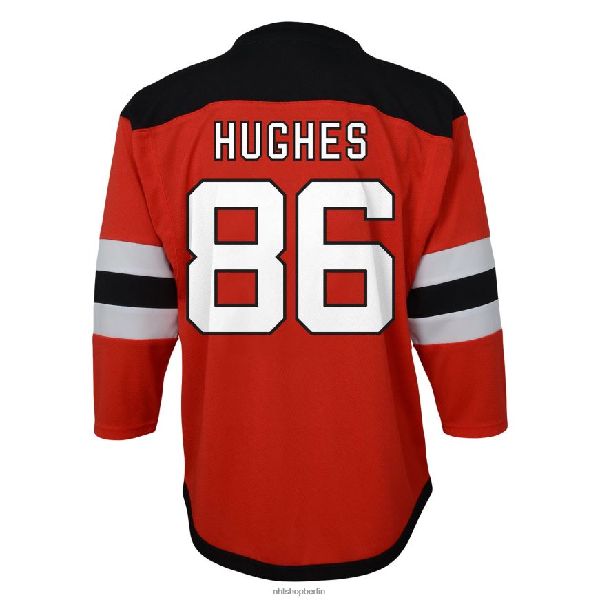 Jugend NHL Vorschul-New-Jersey-Devils-Jack-Hughes-Rot-Heim-Replik-Spielertrikot Kleidung BF680T615