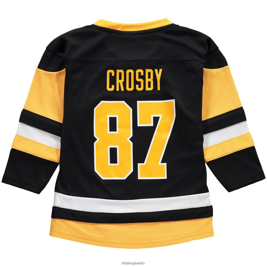 Jugend NHL Vorschul-Pittsburgh Penguins Sidney Crosby schwarzes Replika-Spielertrikot Kleidung BF680T458