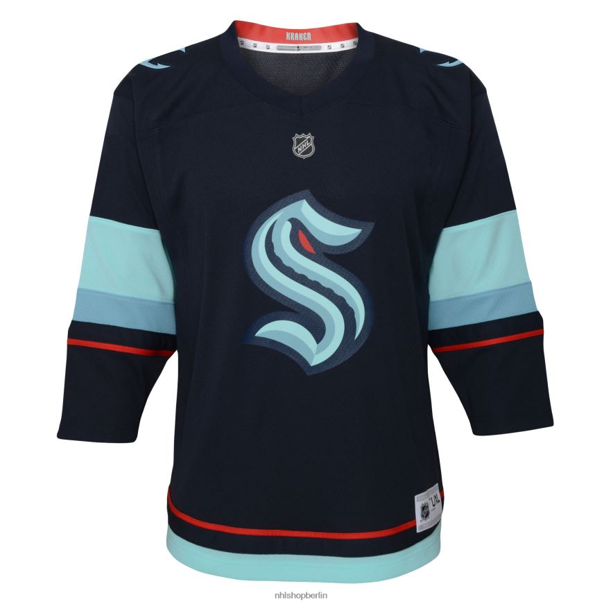 Jugend NHL Vorschul-Seattle-Kraken-Philipp-Grubauer-Tiefseeblau-Heim-Replika-Spielertrikot Kleidung BF680T1053