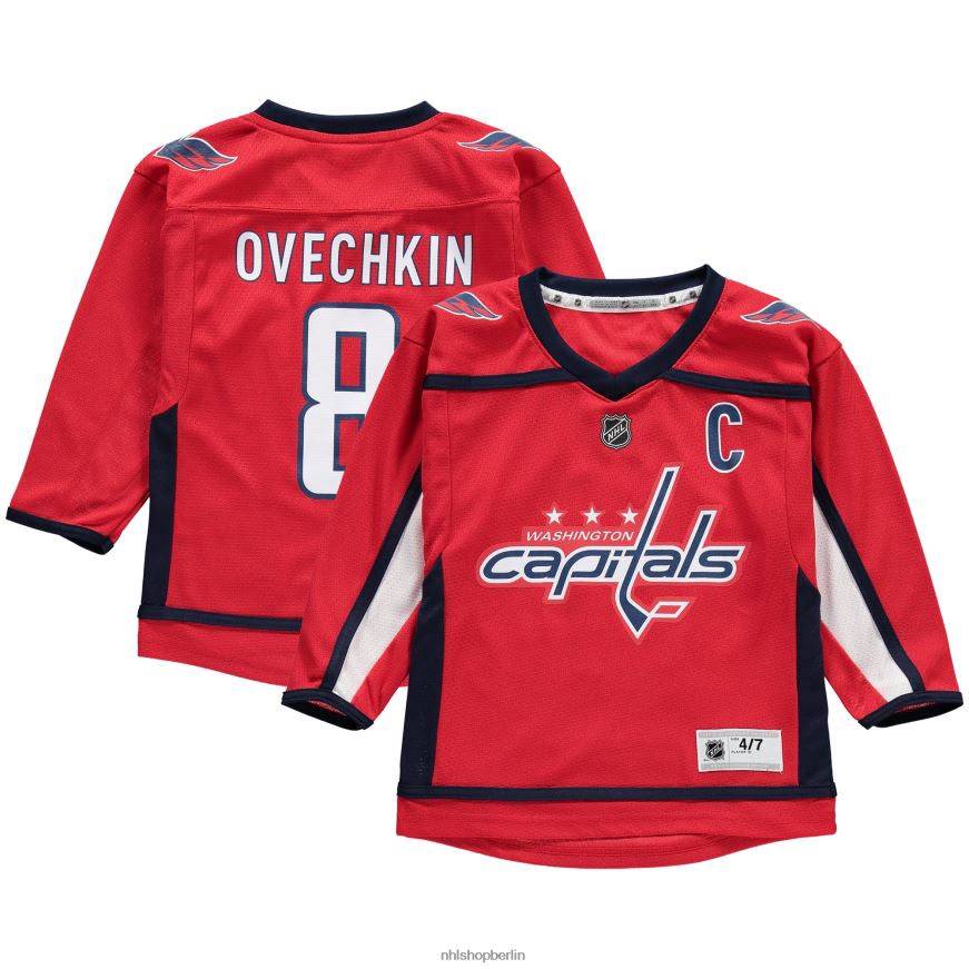 Jugend NHL Vorschul-Washington Capitals Alexander Ovechkin rotes Replika-Spielertrikot Kleidung BF680T366