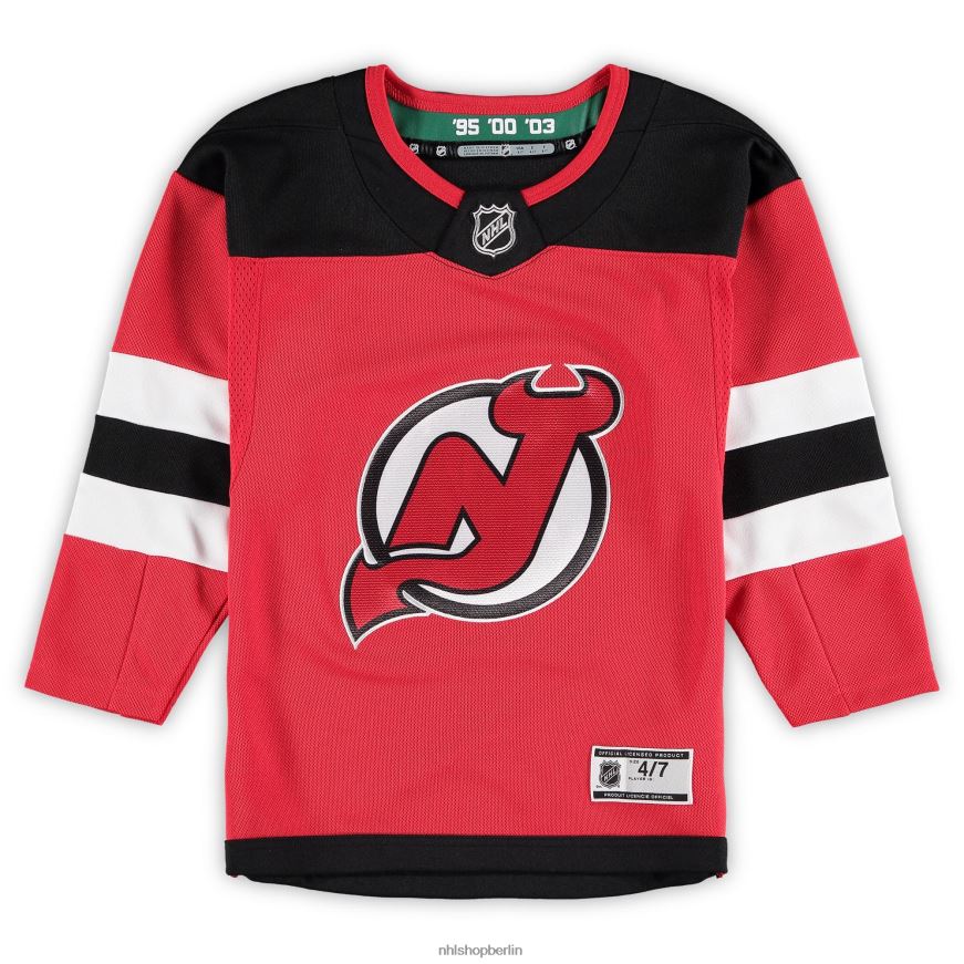 Jugend NHL Vorschule New Jersey Devils PK Rotes Subban-Heim-Premier-Spieler-Trikot Kleidung BF680T1445