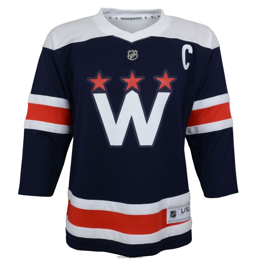 Jugend NHL Vorschule Washington Capitals Alexander Ovechkin Navy 2020/21 alternatives Replika-Spielertrikot Kleidung BF680T865