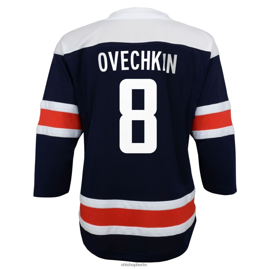 Jugend NHL Vorschule Washington Capitals Alexander Ovechkin Navy 2020/21 alternatives Replika-Spielertrikot Kleidung BF680T865