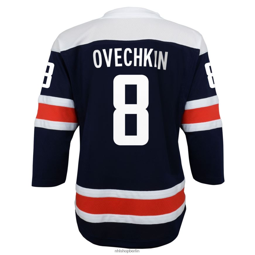 Jugend NHL Washington Capitals Alexander Ovechkin Navy 2020/21 alternatives Replica-Spielertrikot Kleidung BF680T381