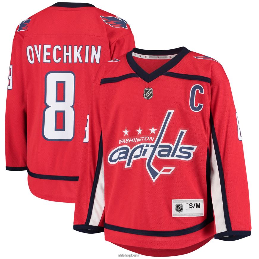 Jugend NHL Washington Capitals Alexander Ovechkin rotes Heim-Replika-Spielertrikot Kleidung BF680T306