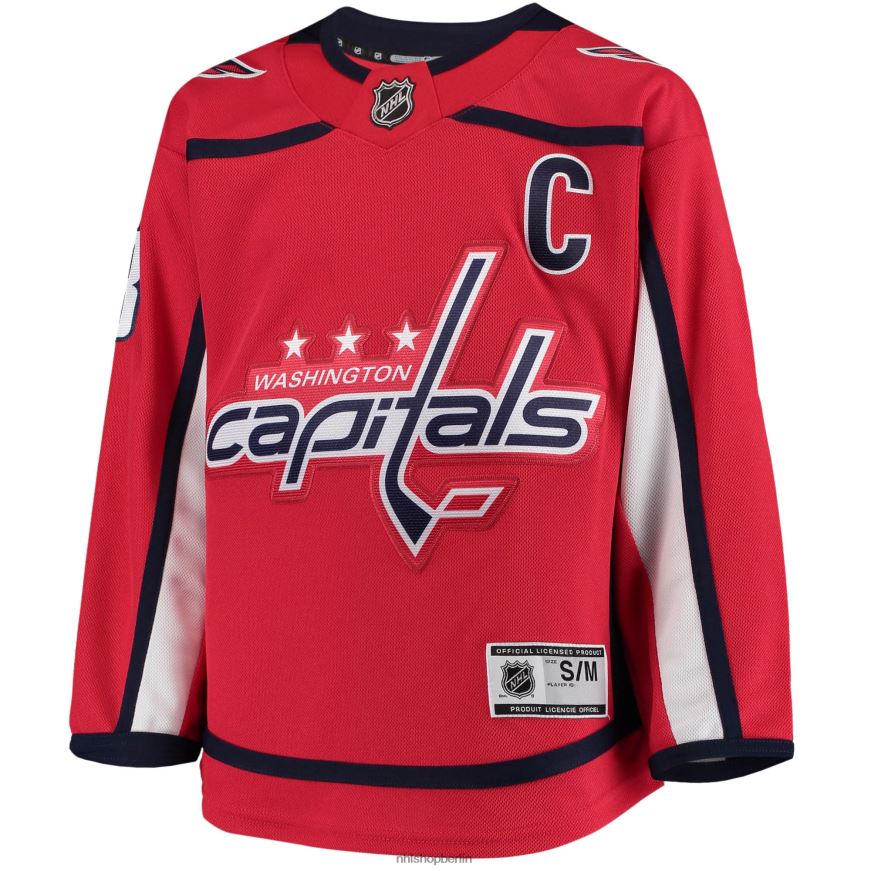 Jugend NHL Washington Capitals Alexander Ovechkin rotes Premier-Spieler-Heimtrikot Kleidung BF680T525