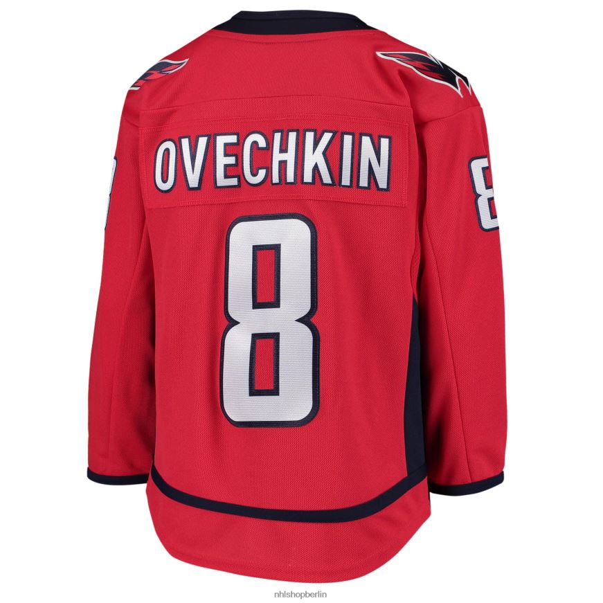 Jugend NHL Washington Capitals Alexander Ovechkin rotes Premier-Spieler-Heimtrikot Kleidung BF680T525