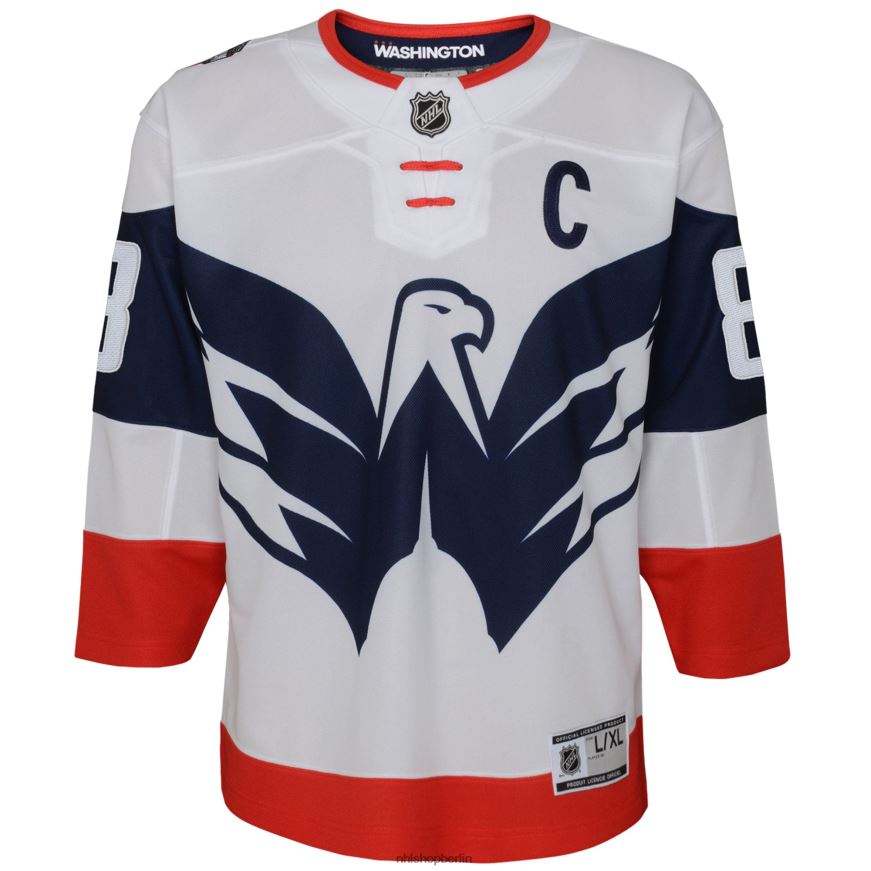 Jugend NHL Washington Capitals Alexander Ovechkin weißes Spielertrikot der Stadium Series 2023 Kleidung BF680T595