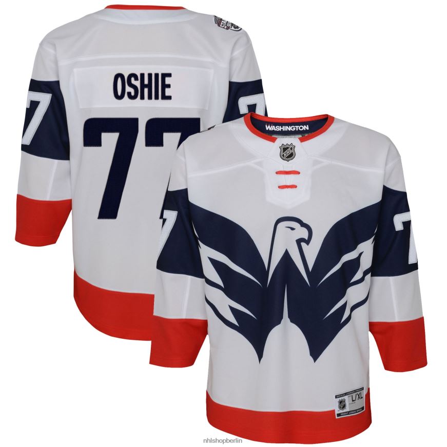 Jugend NHL Weißes TJ Oshie-Spielertrikot der Washington Capitals 2023 Stadium Series Kleidung BF680T724