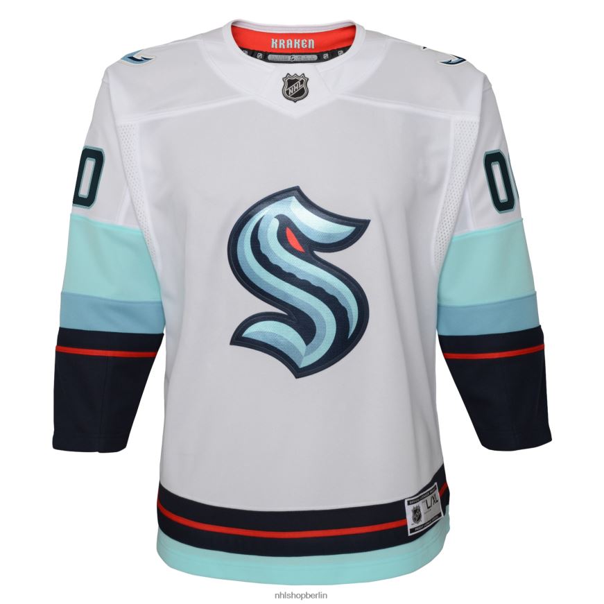 Jugend NHL Weißes individuelles Premier-Auswärtstrikot von Seattle Kraken Kleidung BF680T1076