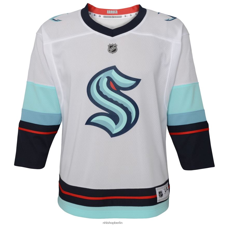 Jugend NHL Weißes individuelles Replika-Auswärtstrikot von Seattle Kraken Kleidung BF680T604