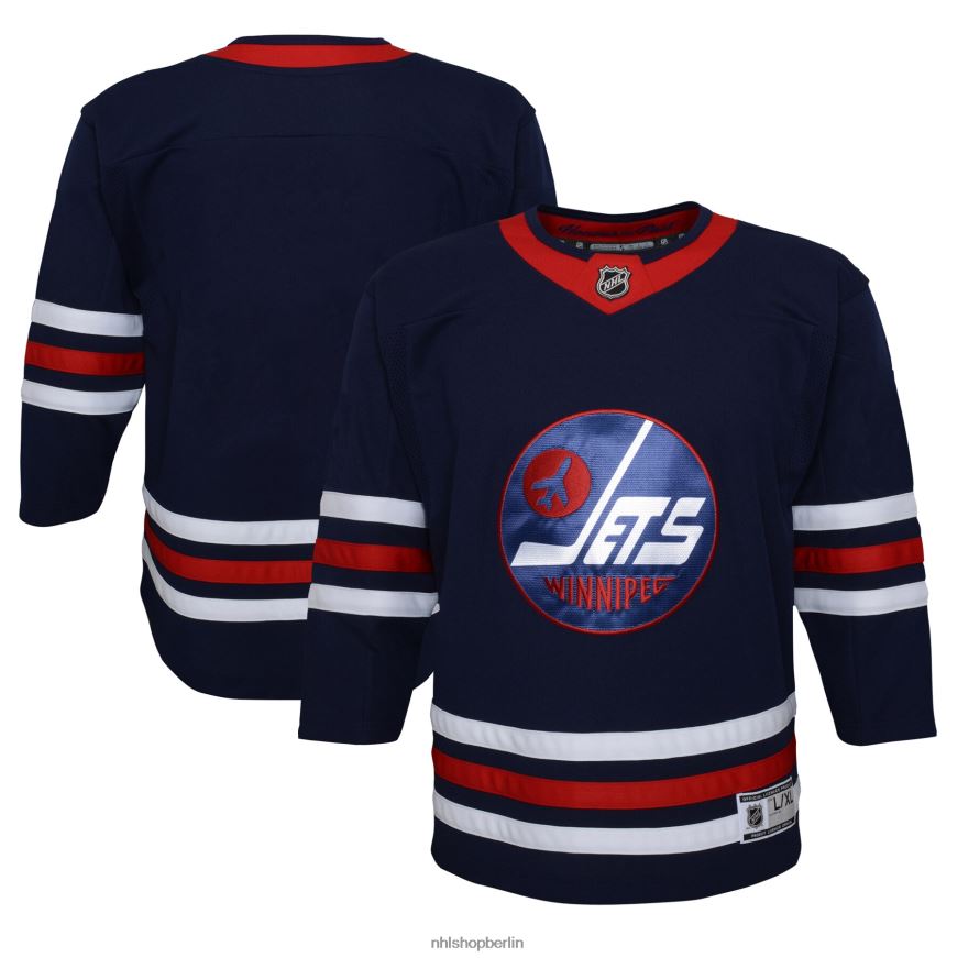 Jugend NHL Winnipeg Jets Navy 2021/22 alternatives Premier-Trikot Kleidung BF680T1585