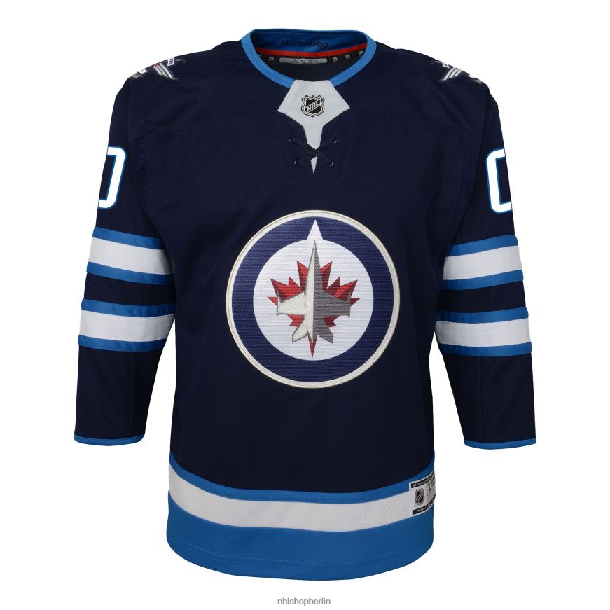 Jugend NHL Winnipeg Jets Navy Home Premier Custom Trikot Kleidung BF680T1074