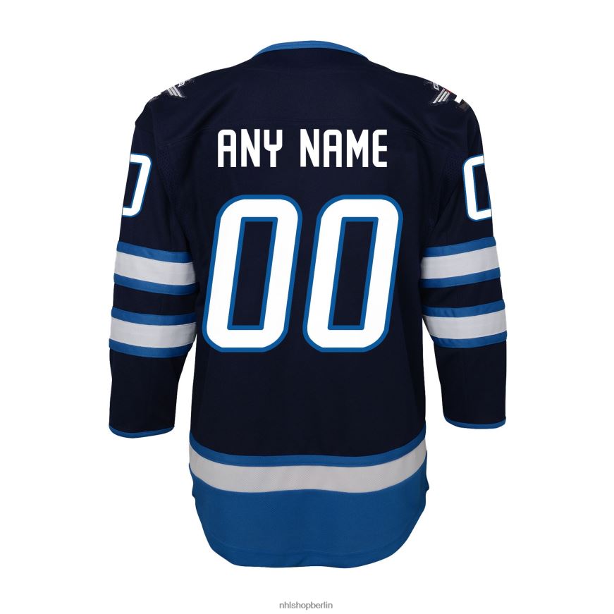 Jugend NHL Winnipeg Jets Navy Home Premier Custom Trikot Kleidung BF680T1074