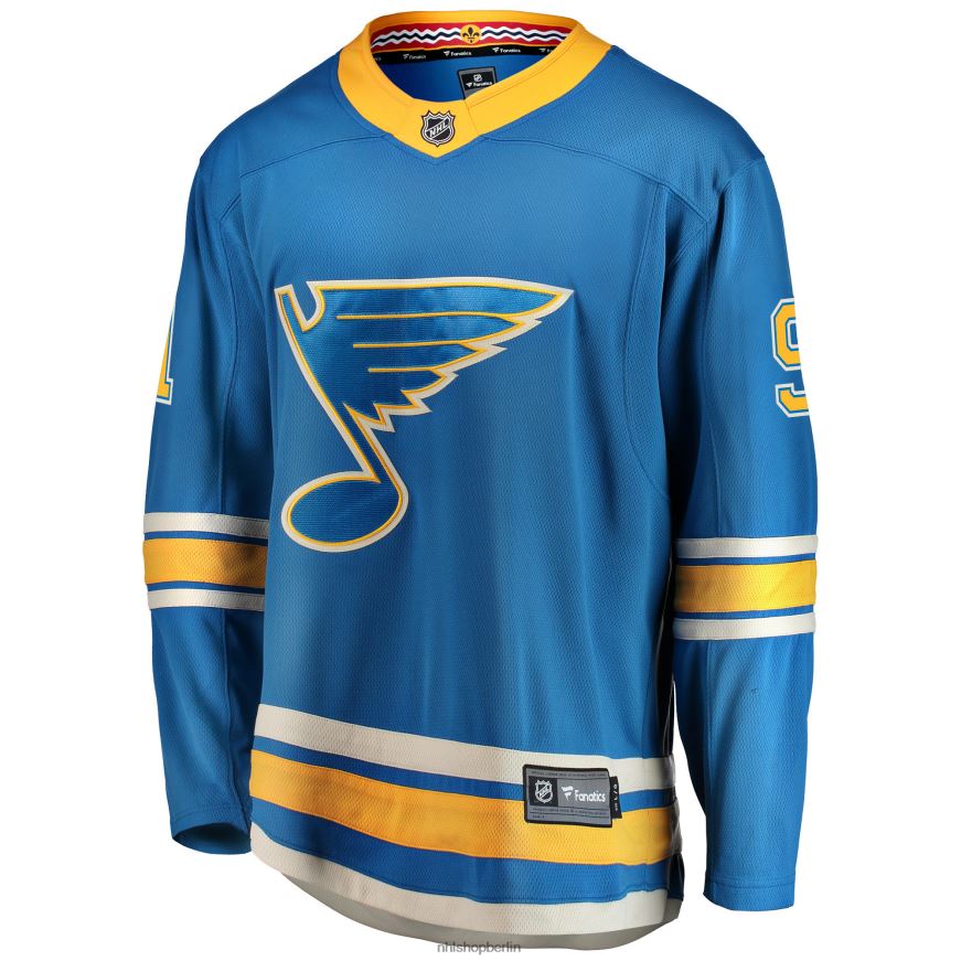 Jugend NHL st Blaues Breakaway-Alternative-Spieler-Trikot der Louis Blues von Vladimir Tarasenko mit Fanatiker-Logo Kleidung BF680T1271