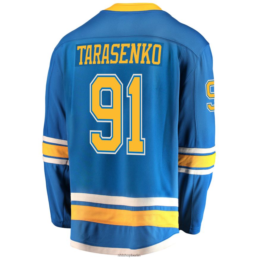 Jugend NHL st Blaues Breakaway-Alternative-Spieler-Trikot der Louis Blues von Vladimir Tarasenko mit Fanatiker-Logo Kleidung BF680T1271