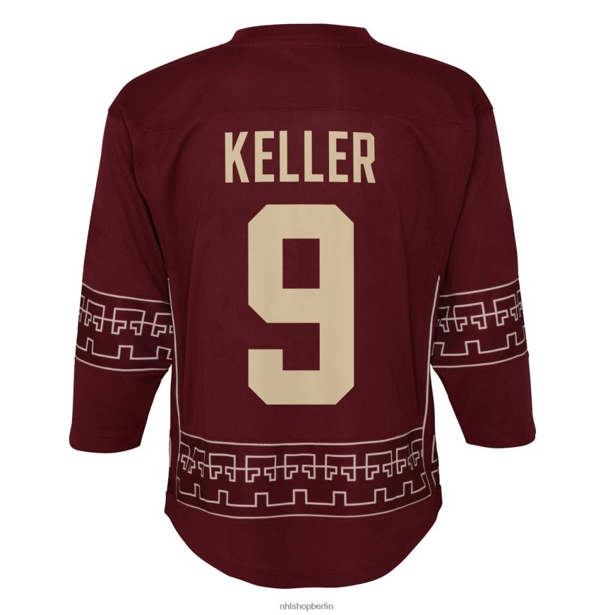 Kleinkind NHL Arizona Coyotes Clayton Keller Garnet Alternative 2022/23 Replika-Spielertrikot Kleidung BF680T968