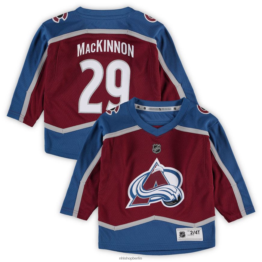 Kleinkind NHL Colorado Avalanche Nathan Mackinnon Burgunder-Heim-Replika-Spielertrikot Kleidung BF680T433