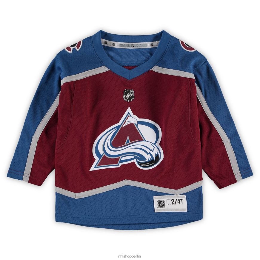 Kleinkind NHL Colorado Avalanche Nathan Mackinnon Burgunder-Heim-Replika-Spielertrikot Kleidung BF680T433