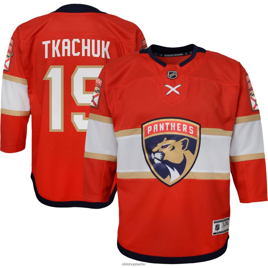 Kleinkind NHL Florida Panthers Matthew Tkachuk rotes Replika-Heimtrikot des Spielers Kleidung BF680T722