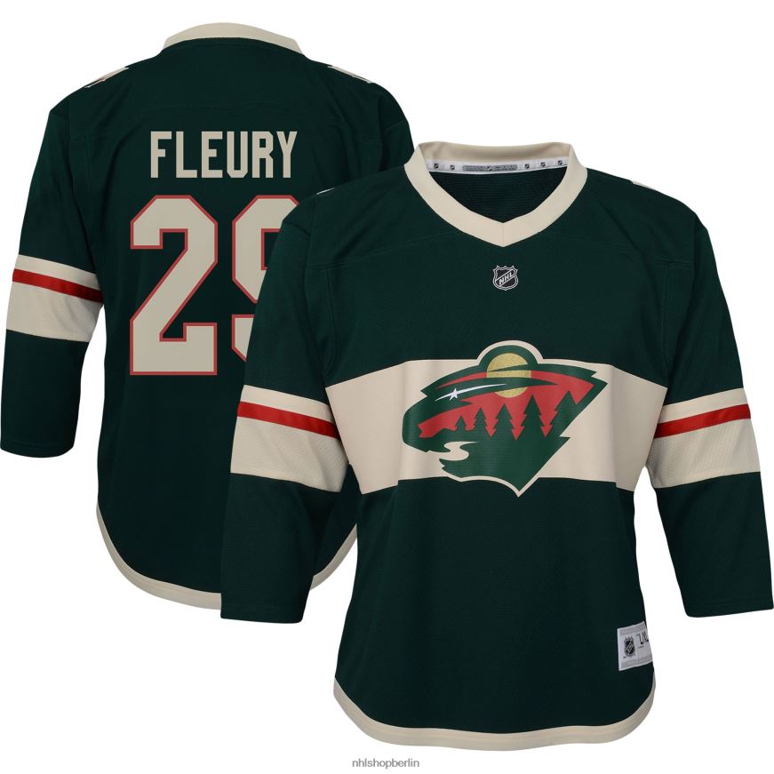 Kleinkind NHL Minnesota Wild Marc-Andre Fleury Grünes Heim-Replika-Spielertrikot Kleidung BF680T605