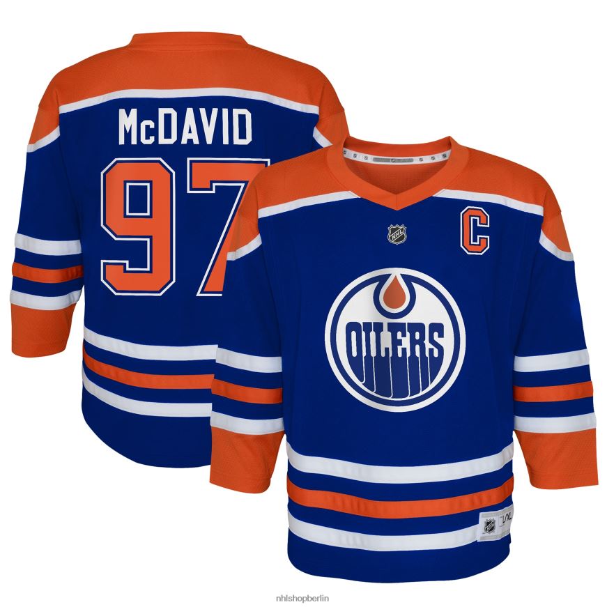 Kleinkind NHL Nachbildung des Spielertrikots der Edmonton Oilers Connor McDavid Royal Kleidung BF680T697