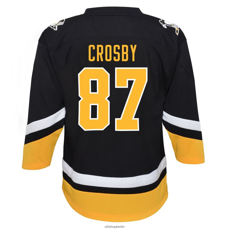 Kleinkind NHL Pittsburgh Penguins Sidney Crosby Schwarzes 2021/22 alternatives Replica-Spielertrikot Kleidung BF680T621