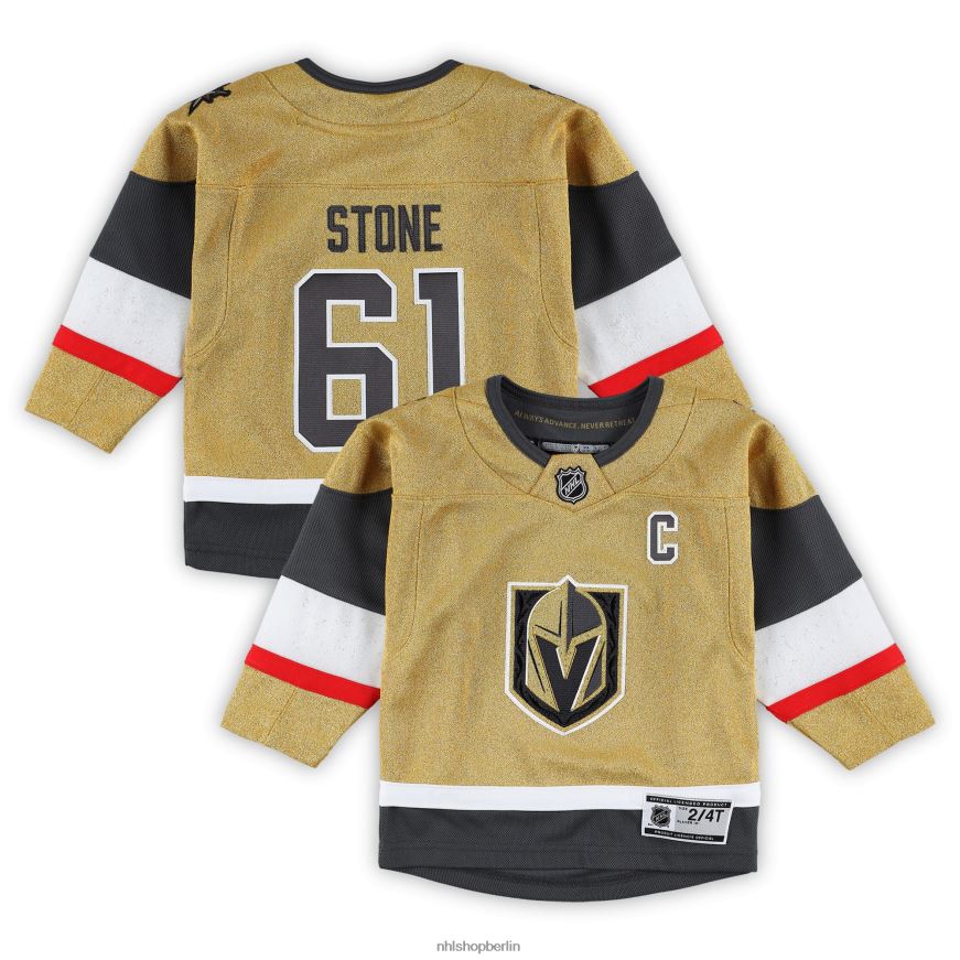 Kleinkind NHL Vegas Golden Knights Mark Stone Gold Captain Patch Heim-Premier-Spieler-Trikot Kleidung BF680T1606