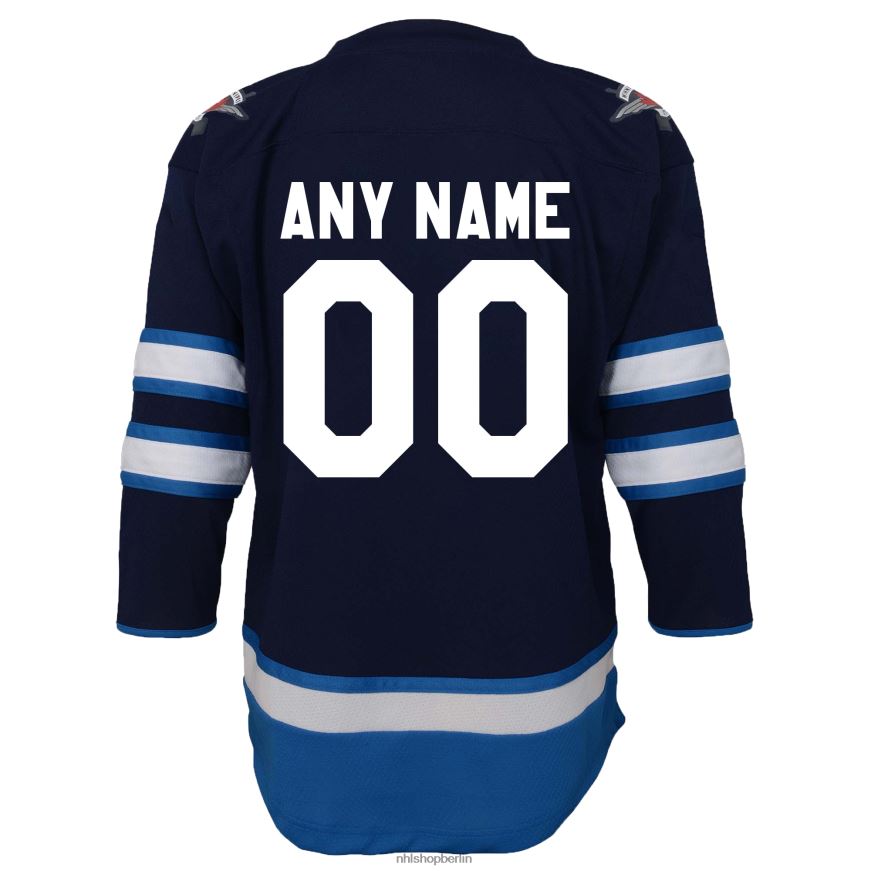 Kleinkind NHL Winnipeg Jets Navy Heimtrikot nach Maß Kleidung BF680T2005