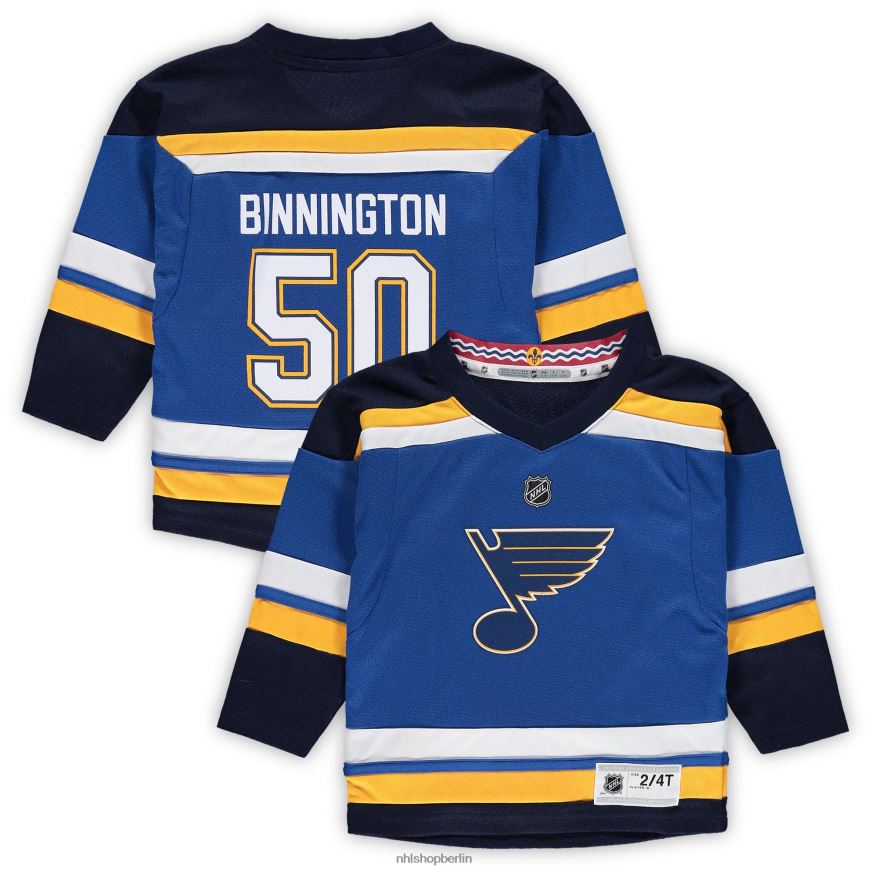 Kleinkind NHL st Louis Blues Jordan Binnington Blue Home Replik-Spielertrikot Kleidung BF680T901