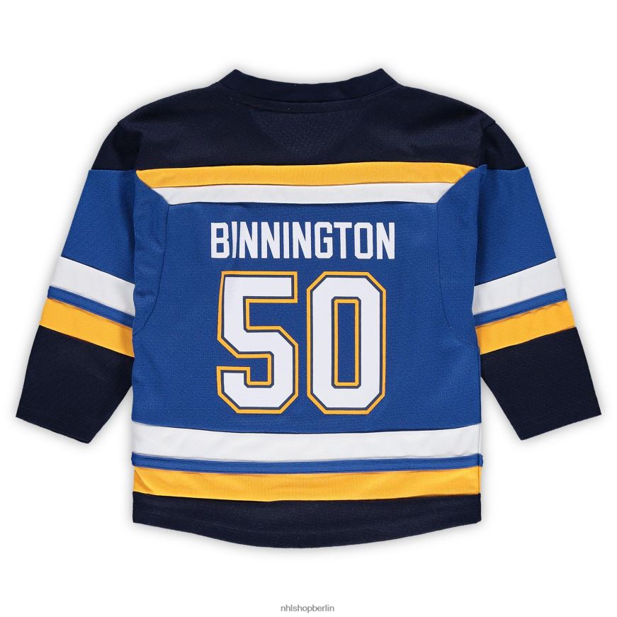 Kleinkind NHL st Louis Blues Jordan Binnington Blue Home Replik-Spielertrikot Kleidung BF680T901